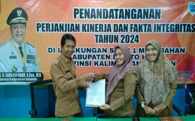 PERJANJIAN KINERJA DAN FAKTA INTEGRITAS SMAN 1 MARABAHAN TAHUN 2024